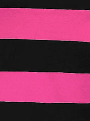 Striped 3/4 Sleeve Casual Basic Boat Neck T-shirt