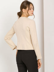 Fall Casual Jacket Elegant Button Front Work Office Blazer
