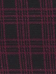 Mock Neck 3/4 Sleeve Slim Check Office Work Plaid Dress