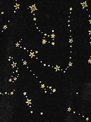 Christmas Stars Square Neck Vintage Velvet Mini Dress