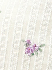 Floral Printed Peter Pan Collar Cotton Short Sleeve Shirt