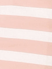 Striped 3/4 Sleeve Round Neck Casual T-Shirt