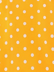 Summer Sweetheart Neck Ruffled Hem Puff Short Sleeve Polka Dots Dress