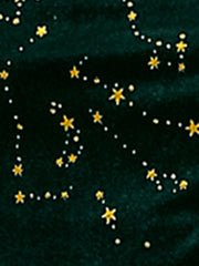 Christmas Stars Square Neck Vintage Velvet Mini Dress