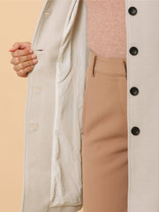 Peter Pan Collar Single Breasted Overcoat Winter Pea Coat