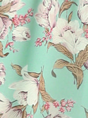 Ruffle Sleeve V Neck Above Knee A-Line Floral Chiffon Dress