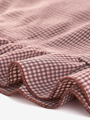 Plaid Gingham Ruffled Retro Peter Pan Collar Dress