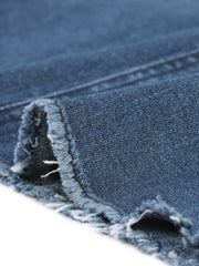 Casual High Waist Back Slit Stretch Denim Midi Jean Skirt