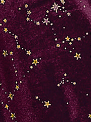 Christmas Stars Square Neck Vintage Velvet Mini Dress