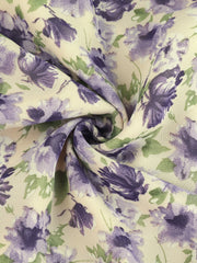 Floral A-line Smocked Waist Tiered Ruffled Chiffon Mini Dress