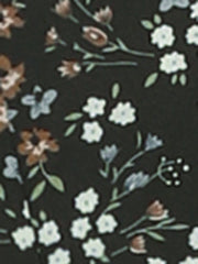 Peter Pan Collar Flowy Short Sleeve Ruffle Summer Floral Shirt Dress