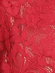 Lace 3/4 Sleeves Sheer Floral Cropped Bolero Shrug