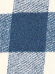 Buffalo Checks Double Breasted Notched Lapel Plaid Trench Pea Coat