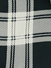 Business Casual Open Front Notch Lapel Plaid Suit Blazer