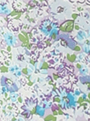 Floral Smocked Elastic Waist Knee Length Ruffle Tiered Skirt