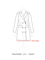 Turn Down Collar Single Breasted Winter Outwear Trench Coat