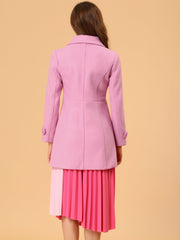 Peter Pan Collar Single Breasted Winter Outwear Buttoned Long Coat