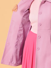 Peter Pan Collar Single Breasted Winter Outwear Buttoned Long Coat