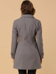 Peter Pan Collar Single Breasted Overcoat Winter Pea Coat
