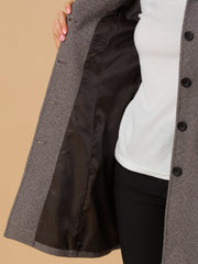 Peter Pan Collar Single Breasted Overcoat Winter Pea Coat