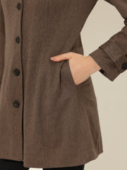 Peter Pan Collar Single Breasted Overcoat Winter Pea Coat