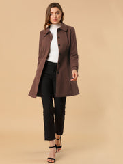 Peter Pan Collar Single Breasted Overcoat Winter Pea Coat