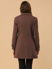 Peter Pan Collar Single Breasted Overcoat Winter Pea Coat
