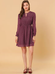 Choker V Neck Flared Gilding Metallic Shiny Star A-Line Dress