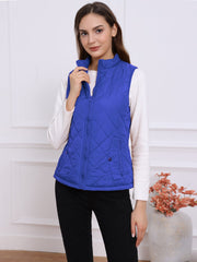 Stand Collar Lightweight Gilet Quilted Zipper Vest