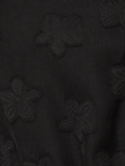 Peter Pan Collar Floral Drawstring Chiffon Layered Dress