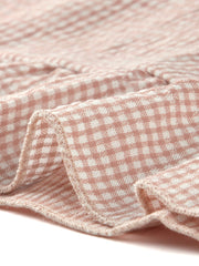 Plaid Gingham Ruffled Retro Peter Pan Collar Dress