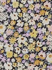 Floral Smocked Elastic Waist Knee Length Ruffle Tiered Skirt