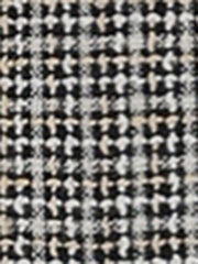Elegant Button Front V Neck Plaid Tweed Overalls Pinafore Dress
