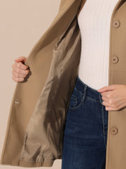 Peter Pan Collar Single Breasted Winter Outwear Buttoned Long Coat