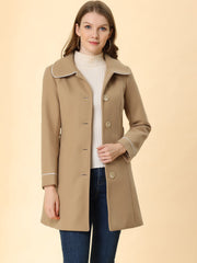 Winter Elegant Lapel Collar Long Trench Coat