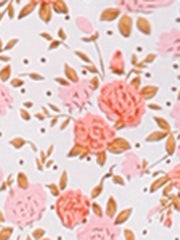 Button Down Floral Long Sleeve Point Collar Blouse