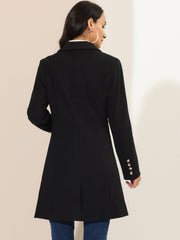 Single Breasted Notched Lapel Outerwear Winter Coats