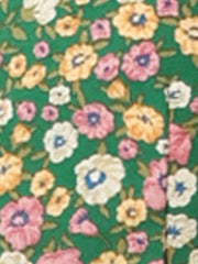 Button Up Short Sleeve A-Line Chiffon Vintage Floral Shirt Dress