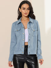 Faux Suede Turn-Down Collar Flap Pocket Snap Button Jacket