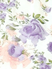 Floral Smocked Tie Neck Puff Sleeve Ruffle Chiffon Tiered Dress