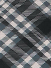 Peter Pan Collar Contrast Color Button Decor Plaid Dress