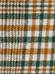 Double Breasted Notched Lapel Plaid Trench Blazer Coat