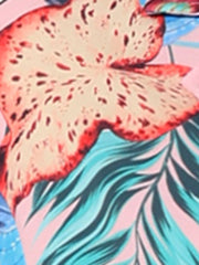 Hawaiian Floral Leaves Tropical Button Down Shirt