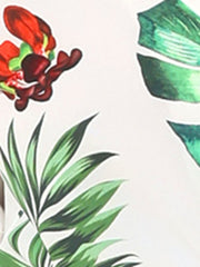 Hawaiian Floral Leaves Tropical Button Down Shirt