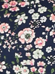 Puff Sleeve Shirt Point Collar Top Button Down Floral Blouse