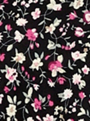 Puff Sleeve Shirt Point Collar Top Button Down Floral Blouse