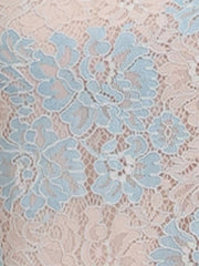 Lace Long Sleeve Ruffle Stand Neck Floral Blouse