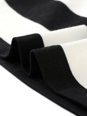 3/4 Sleeve Round Neck Casual Striped T-Shirt