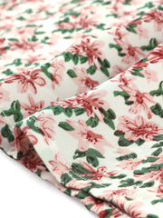Peter Pan Collar Flowy Short Sleeve Ruffle Summer Floral Shirt Dress