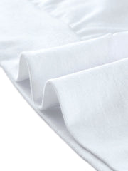Wrap V Neck Short Sleeve Button Decor Ruched Top
